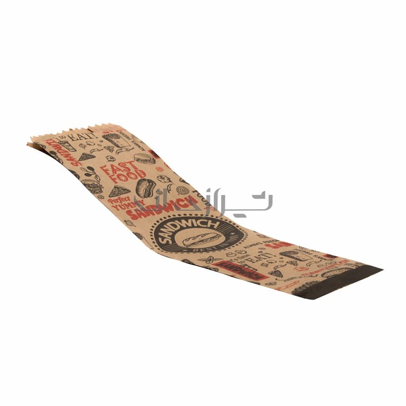 پاکت کرافت ساندویچی چاپی 55 گرمی