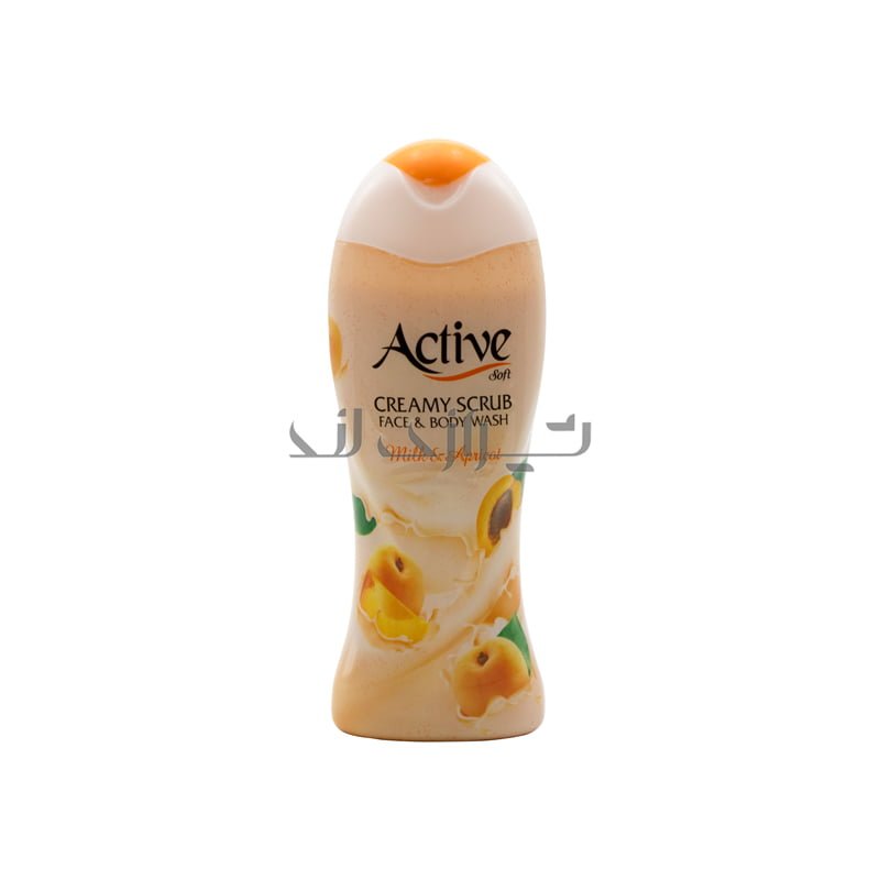 00003876 شامپو صورت و بدن اسکراب 400 گرمی اکتیو