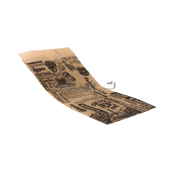 پاکت کرافت همبرگر چاپی