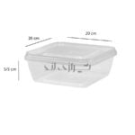 ظرف ماکروویو درب و بدنه شفاف "800"