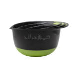 کاسه میکس 3 سایز سبز/زرد/آبی بدنه طوسی کلیز - Image 2