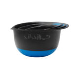 کاسه میکس 3 سایز سبز/زرد/آبی بدنه طوسی کلیز - Image 3